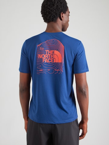 mėlyna THE NORTH FACE Sportiniai marškinėliai 'BITMAP': priekis
