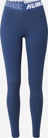 Hummel Skinny Sports trousers 'Maja' in Blue: front