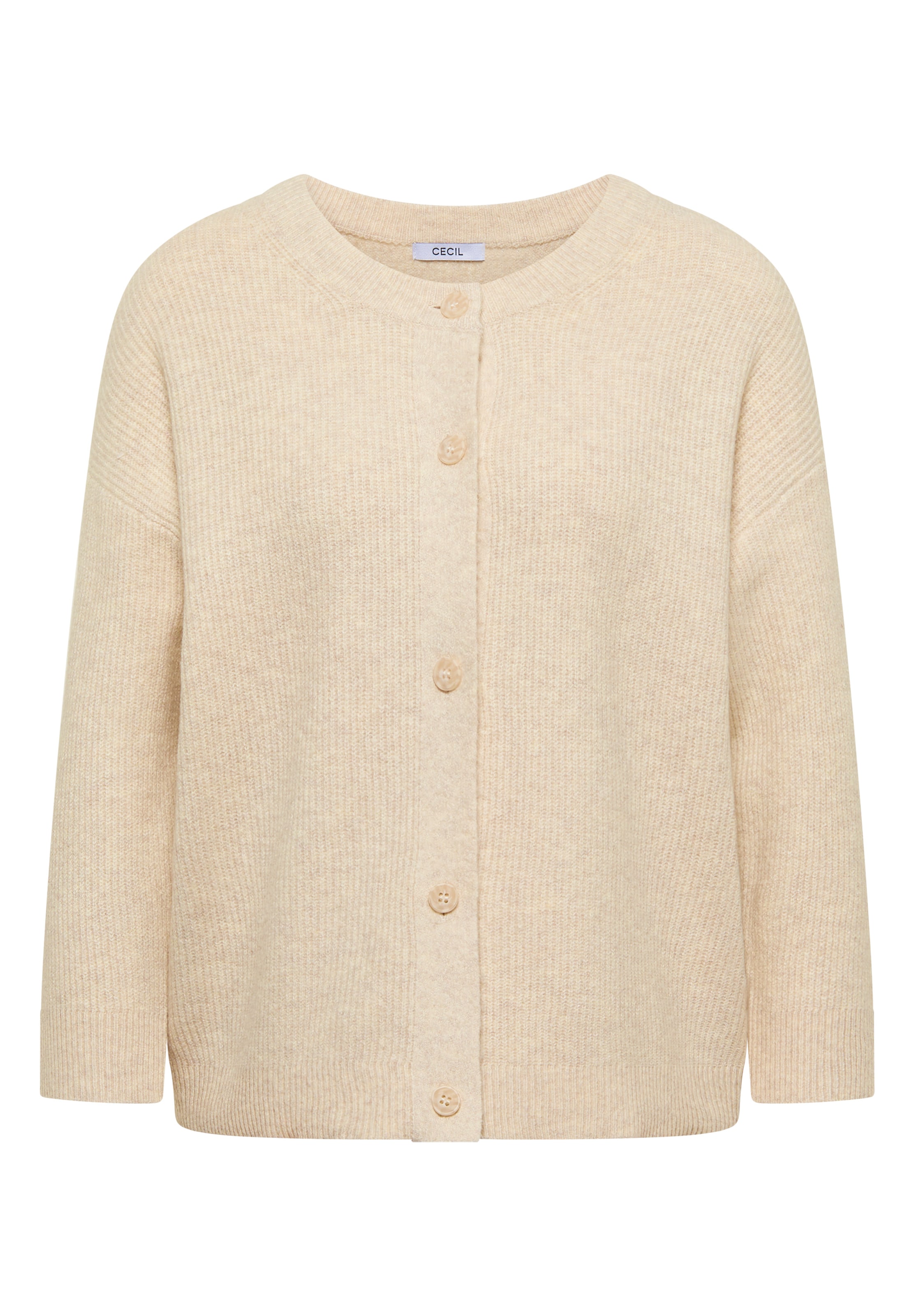 CECIL Knit Cardigan in Beige: front