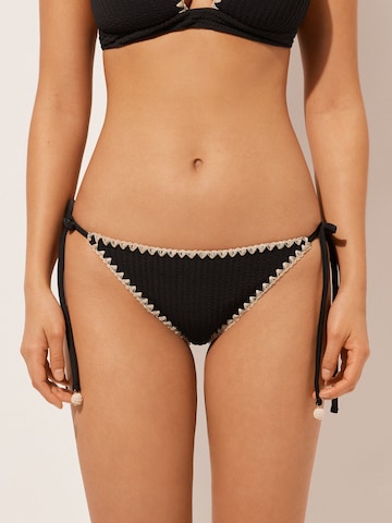 CALZEDONIA Bikini Bottoms in Black: front