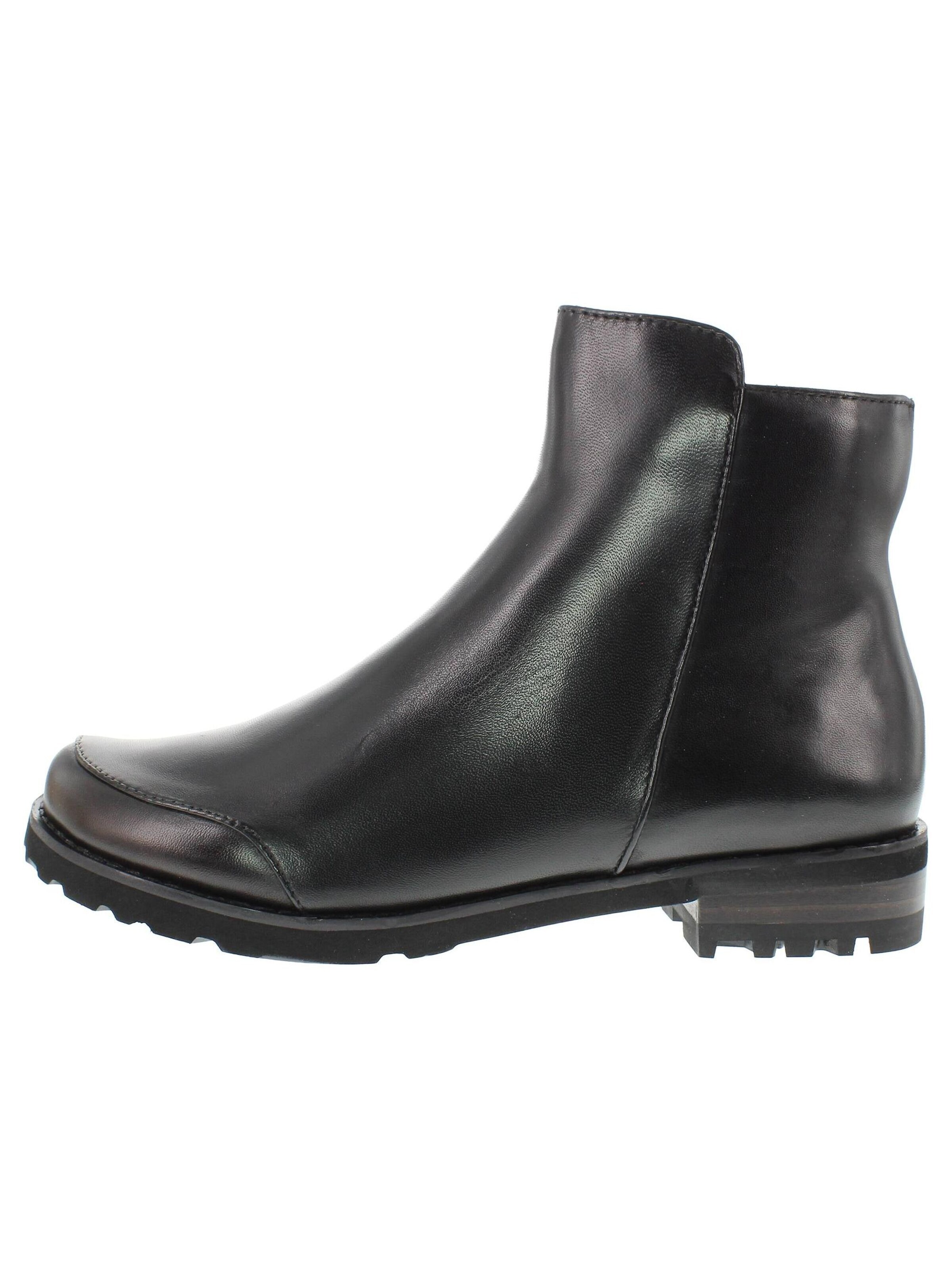 Everybody Stiefelette 'TIGRIDA - Puristische Lederstiefelette mit modernem Antik-Finish'‌‌‌ in Schwarz: Vorderseite