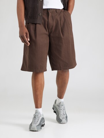 WEEKDAY Baggy Shorts 'Ruben' in Braun: Vorderseite