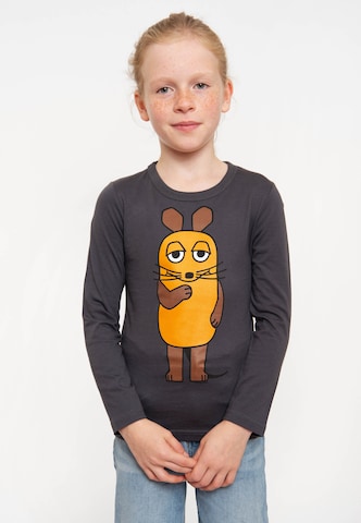 LOGOSHIRT Sweatshirt 'Die Sendung mit der Maus' in Bruin: voorkant