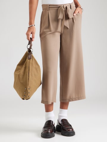 ONLY Wide leg Pants 'ONLWinner' in Brown: front