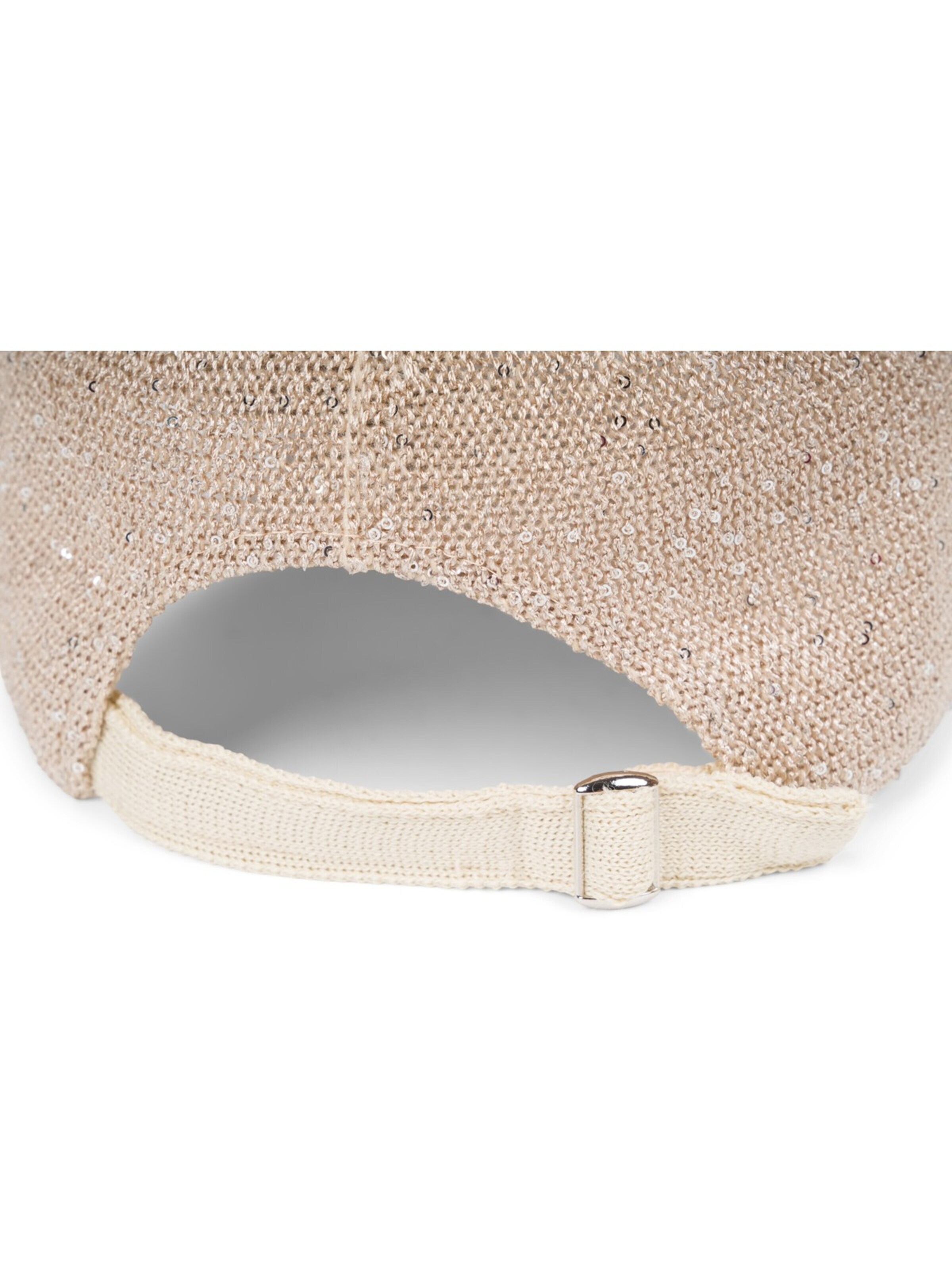 styleBREAKER Cap 'Gewebtes Baseball Cap Pailletten' in Beige