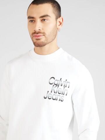 Calvin Klein Jeans Sweatshirt i vit