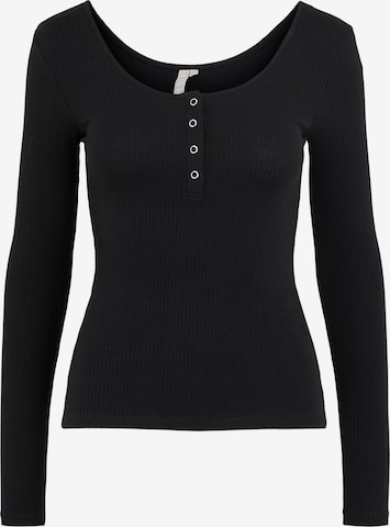 Tricou 'KITTE' de la PIECES Curve pe negru: față