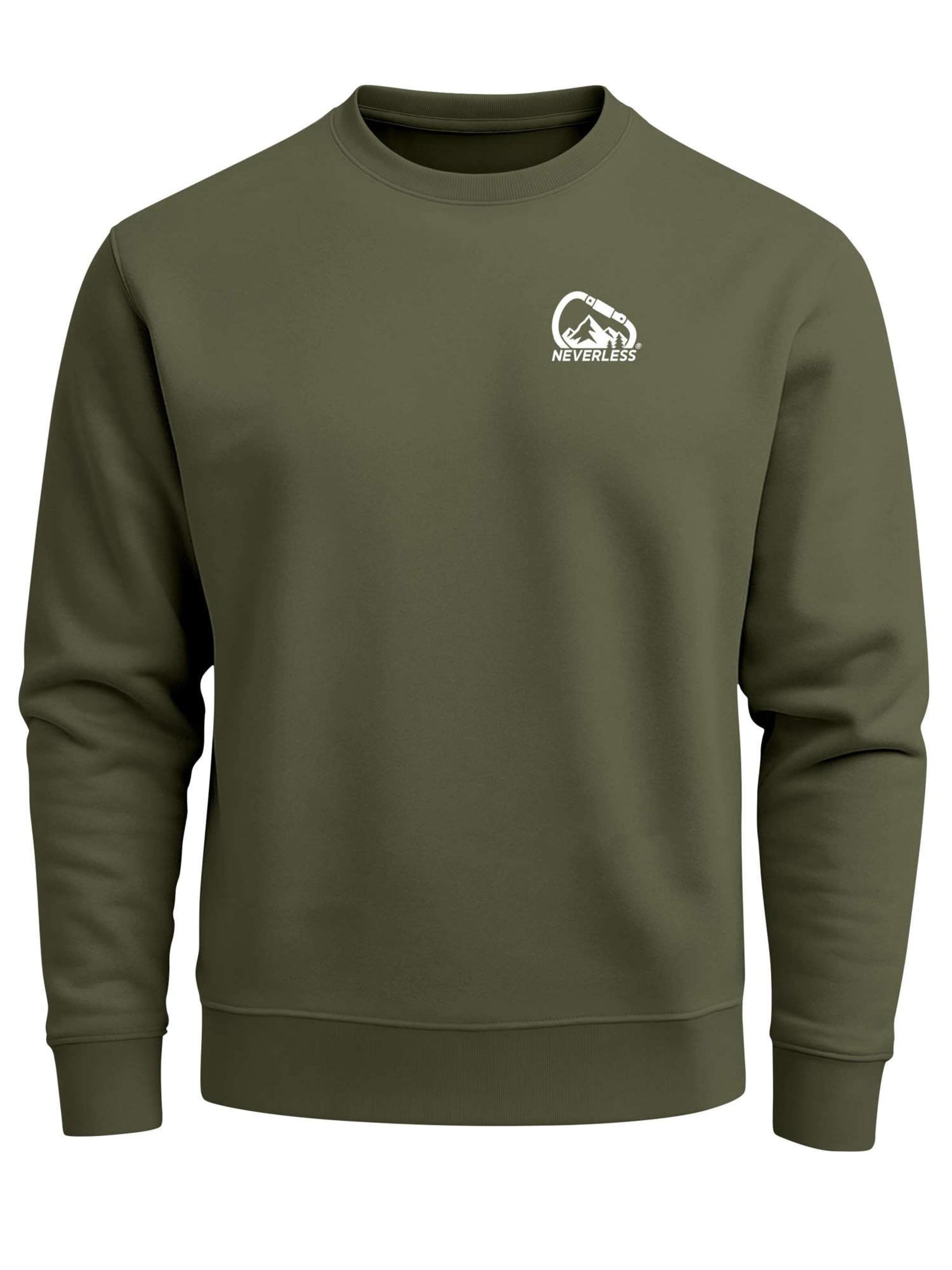 Neverless Sweatshirt 'Climbing Mountain' in Green: front
