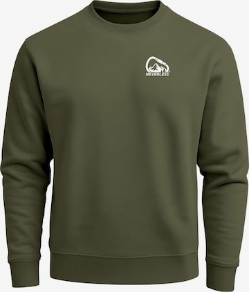 Neverless Sweatshirt 'Climbing Mountain' in Grün: Vorderseite