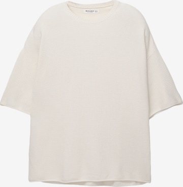 Pull&Bear Neulepaita värissä valkoinen: etupuoli