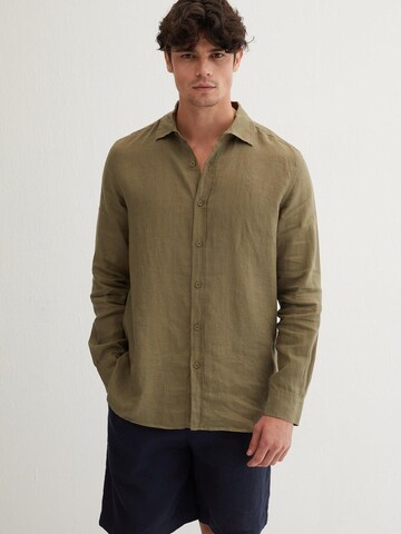 SILK & CASHMERE Shirt in Green: front