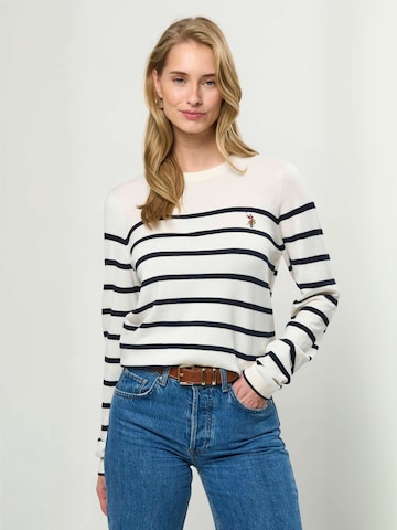 Top ' UWLilwan ' de la U.S. POLO ASSN. pe alb: față