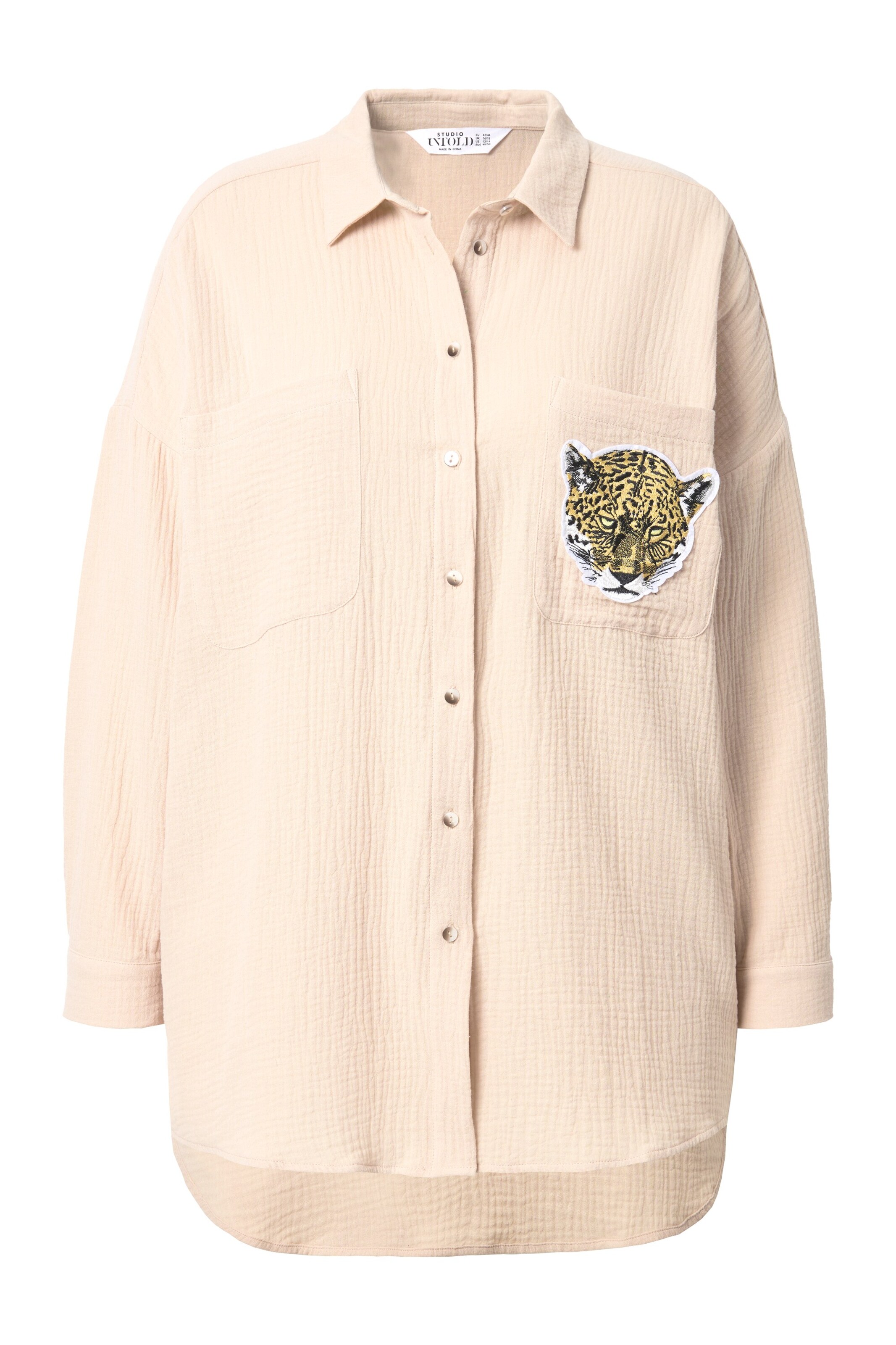 Studio Untold Blouse in Beige: voorkant