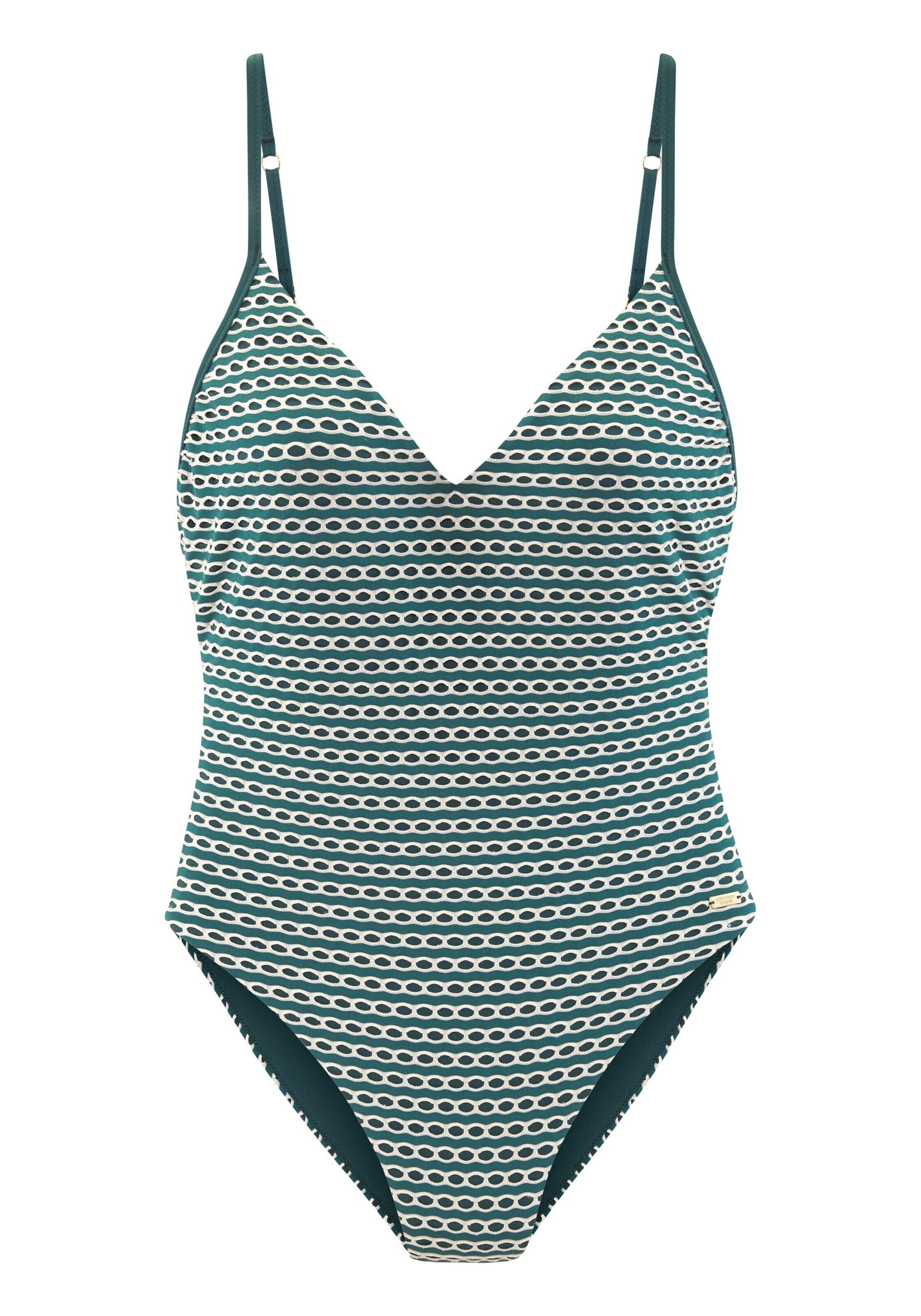 Copenhagen Studios Bustier Badeanzug in Grün: Vorderseite