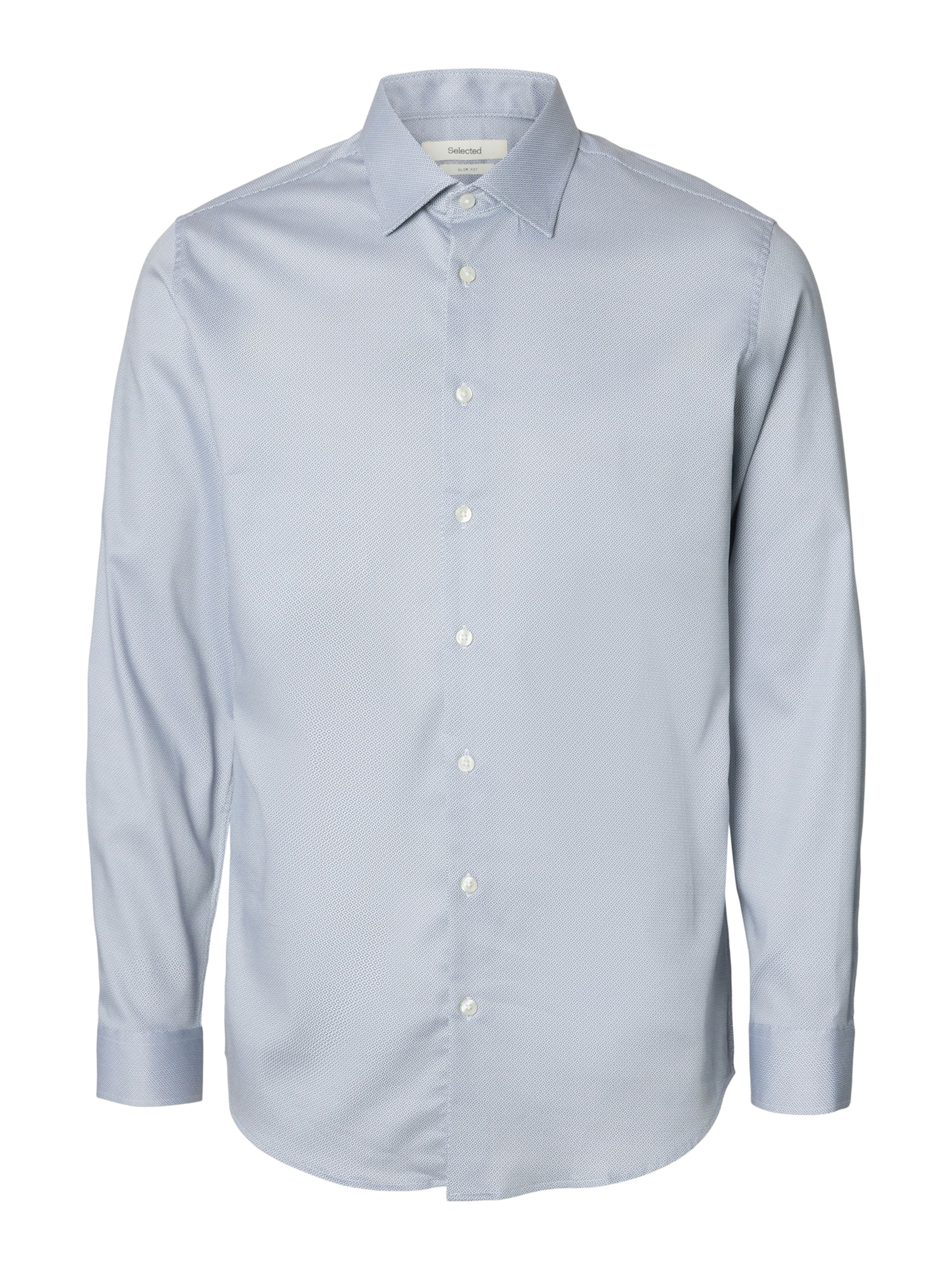 SELECTED Regular fit Button Up Shirt in Blue: front