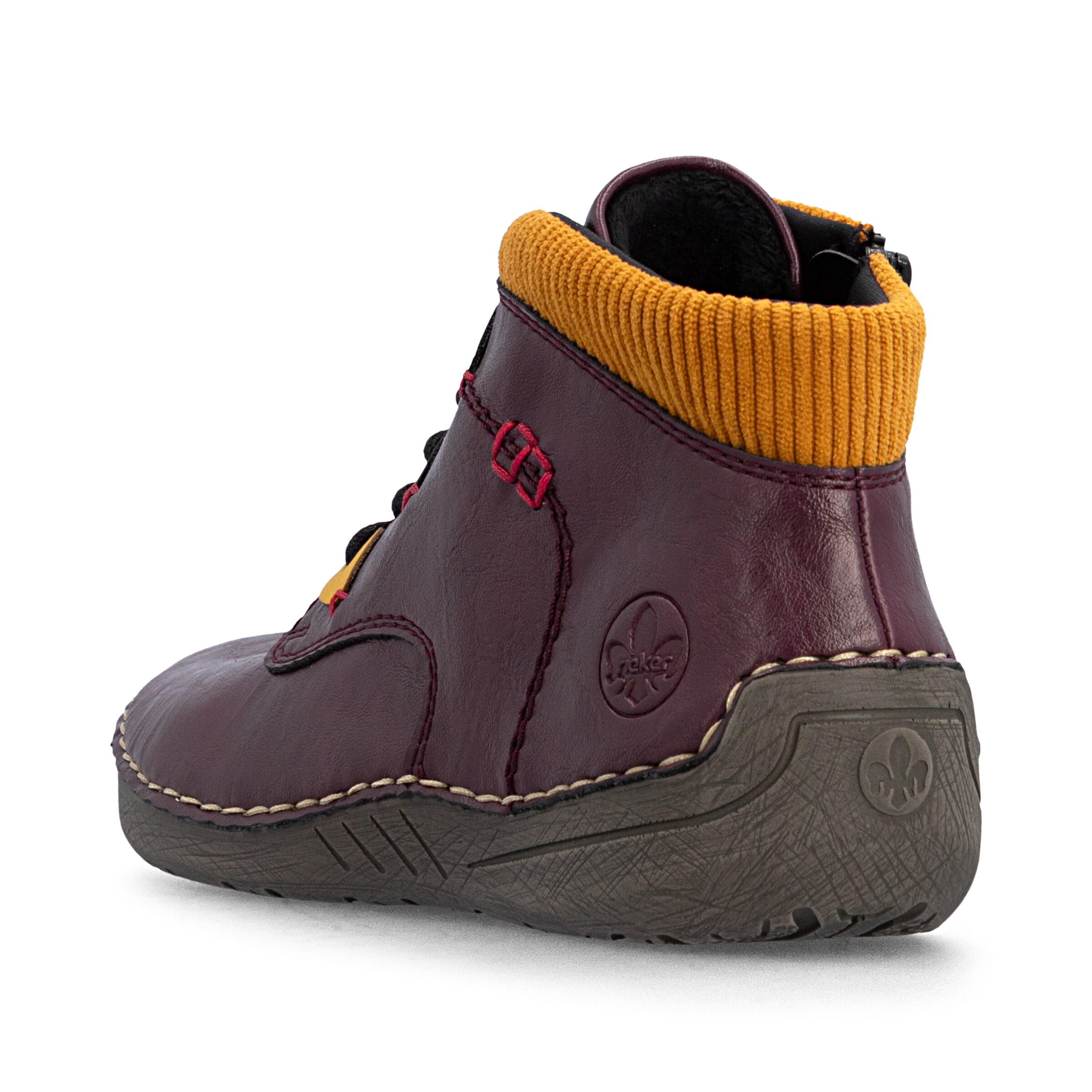 Rieker Schnürstiefelette in Lila