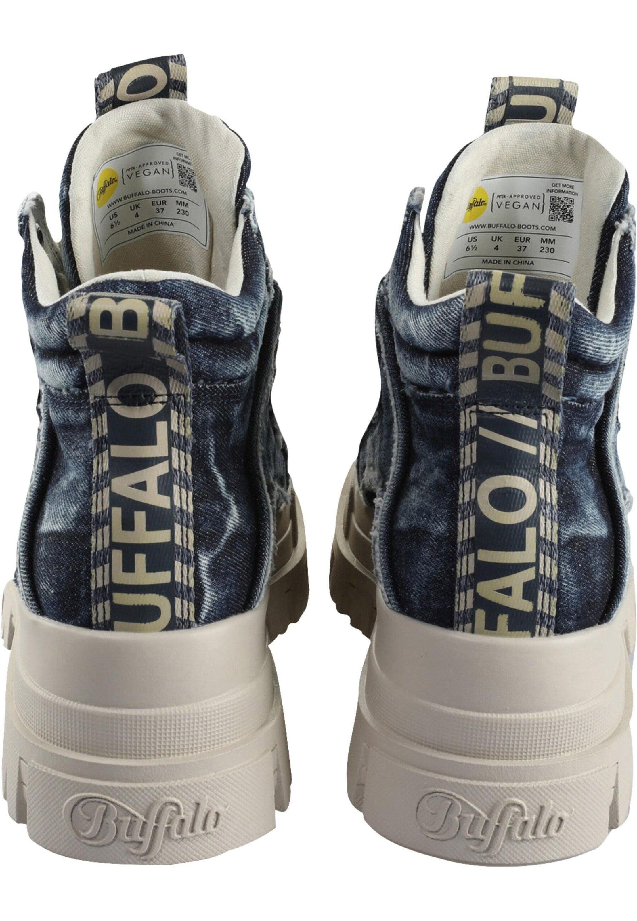 BUFFALO - Botines con cordones 'Aspha' en azul