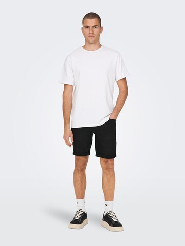 Only & Sons Regular Shorts 'Ply' in Schwarz