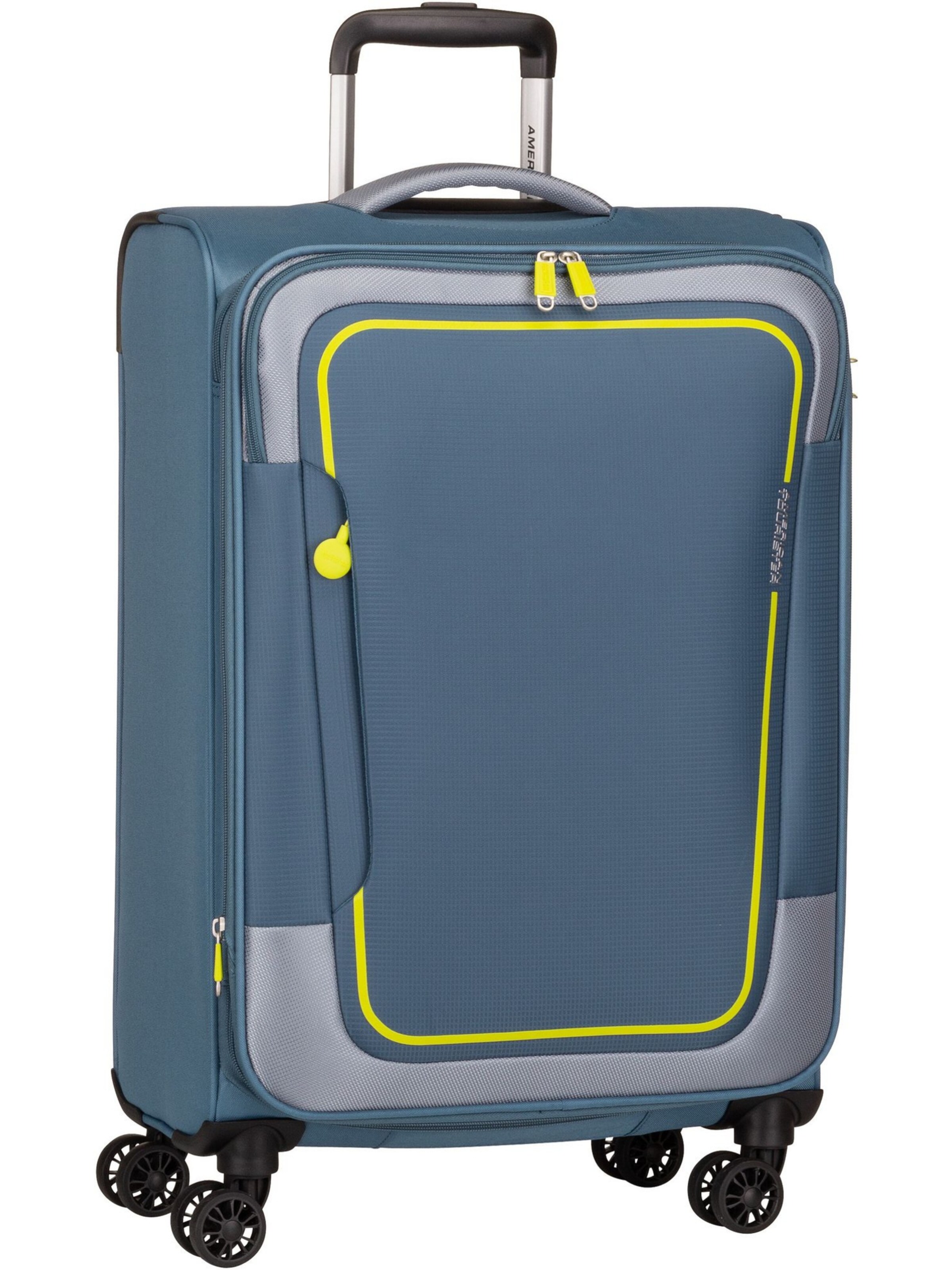 American Tourister Cart 'Pulsonic Spinner 68 EXP' in Blue: front