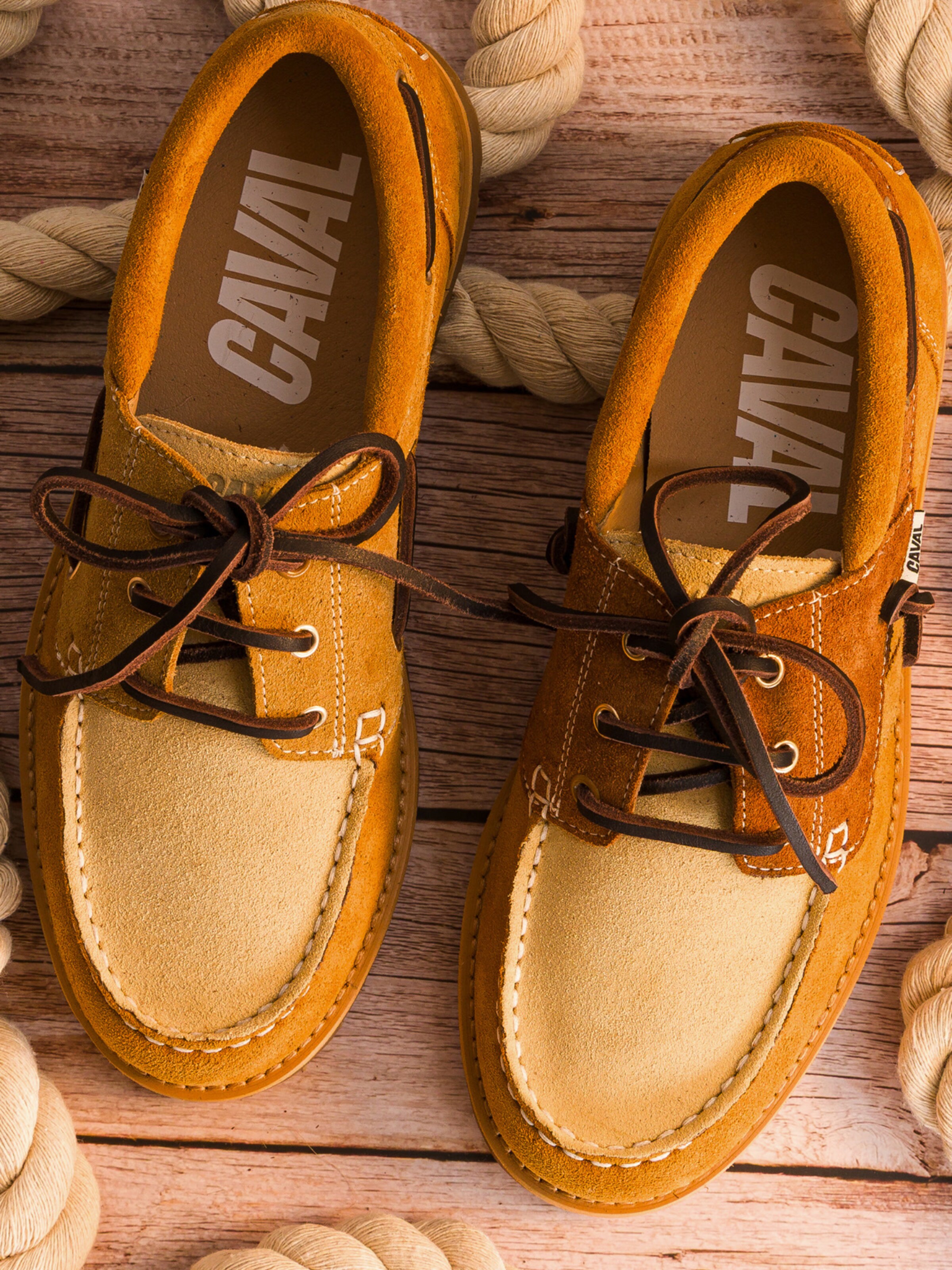 Caval - Mocassins em castanho: topo