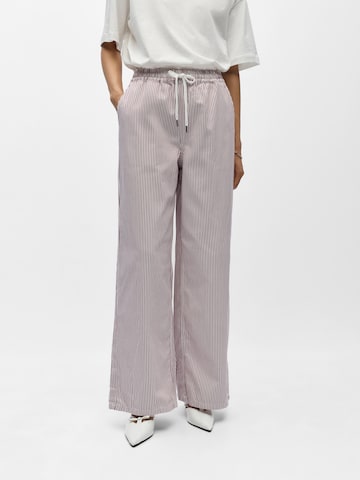 Loosefit Pantalon 'OBJEtsy' OBJECT en blanc : devant