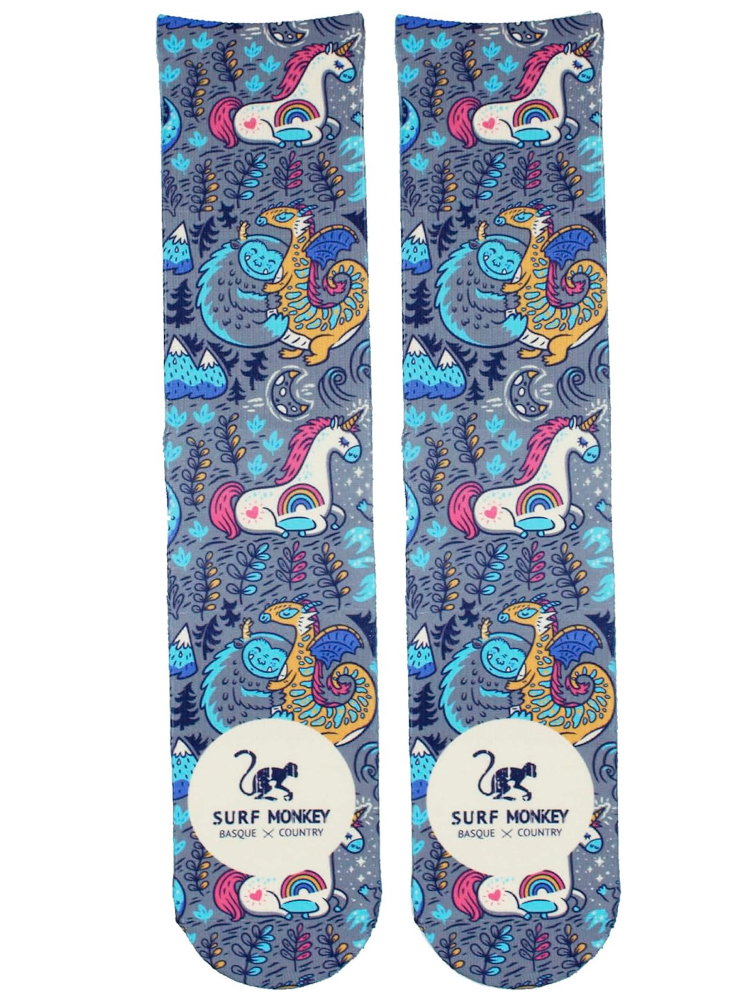 Calzino sportivo di Surf Monkey in grigio: frontale