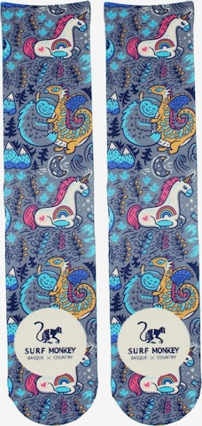 Surf Monkey Athletic Socks in Grey: front