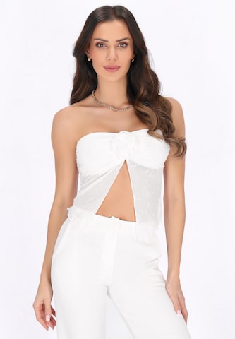 Haut faina en blanc : devant