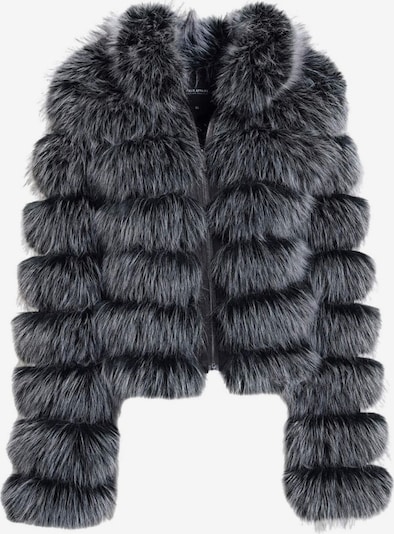 FauxAffairs Winterjacke 'KUNSTFELLJACKE SILVA' in XS in dunkelgrau / mischfarben, Produktansicht