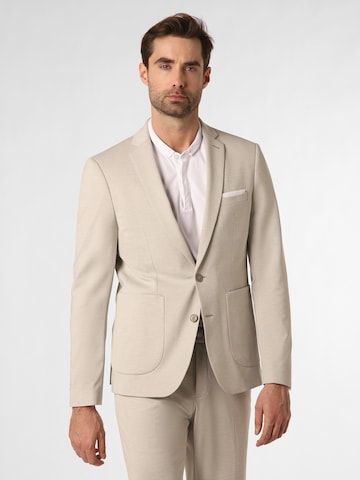 Coupe slim Veste de costume 'Oakland 2' Finshley & Harding en beige : devant