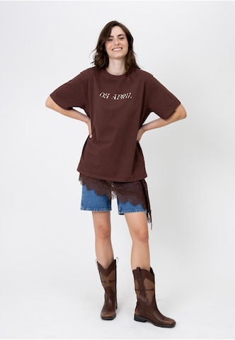OH APRIL Shirt 'Cow' in Brown