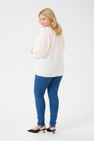 KAFFE CURVE Bluse 'Linna' i hvid