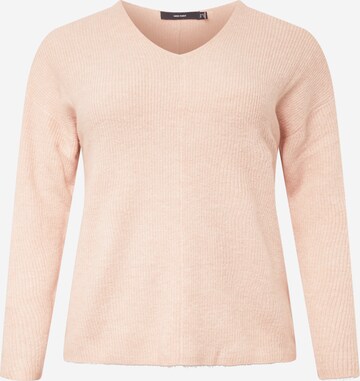 Pull-over Vero Moda Curve en rose : devant