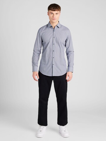 HUGO Slim fit Button Up Shirt 'Kenno' in Blue