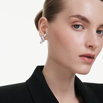Boucles d'oreilles Swarovski en argent : devant