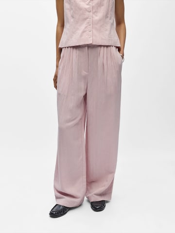 OBJECT Široký strih Plisované nohavice 'OBJMOLLY' - Fialová: predná strana