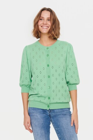 Cardigan 'Doony' SAINT TROPEZ en vert : devant