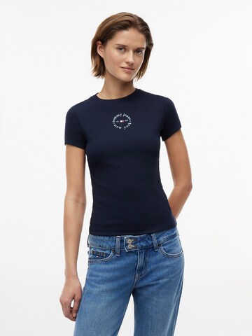 T-shirt Tommy Jeans en bleu : devant