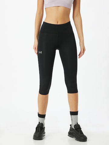 UNDER ARMOUR Skinny Workout Pants 'Fly Fast' in Black: front