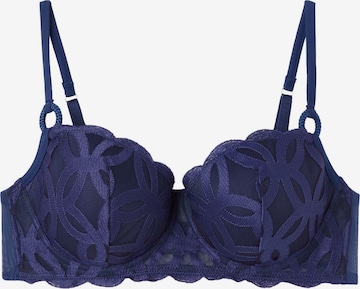 INTIMISSIMI Balconette Bra 'SOFIA' in Blue: front