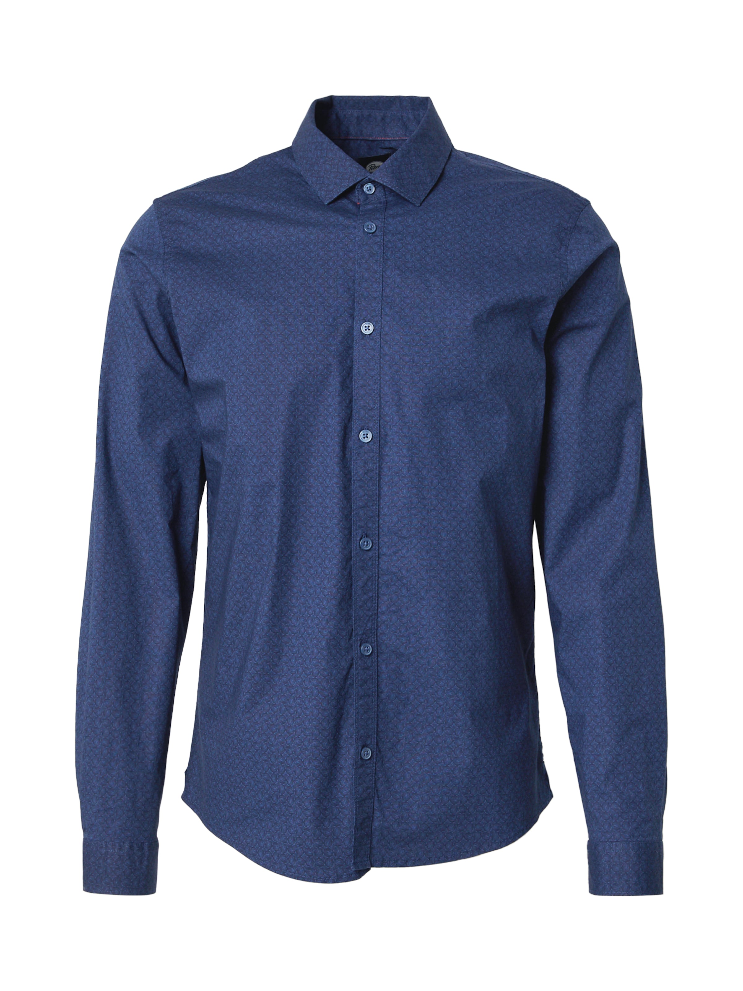 Petrol Industries Button Up Shirt 'AOP' in Blue / Marine blue, Item view