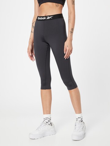 Reebok Skinny Sportbroek in Zwart: voorkant