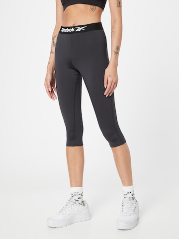 Reebok Skinny Fit Спортен панталон в черно: отпред