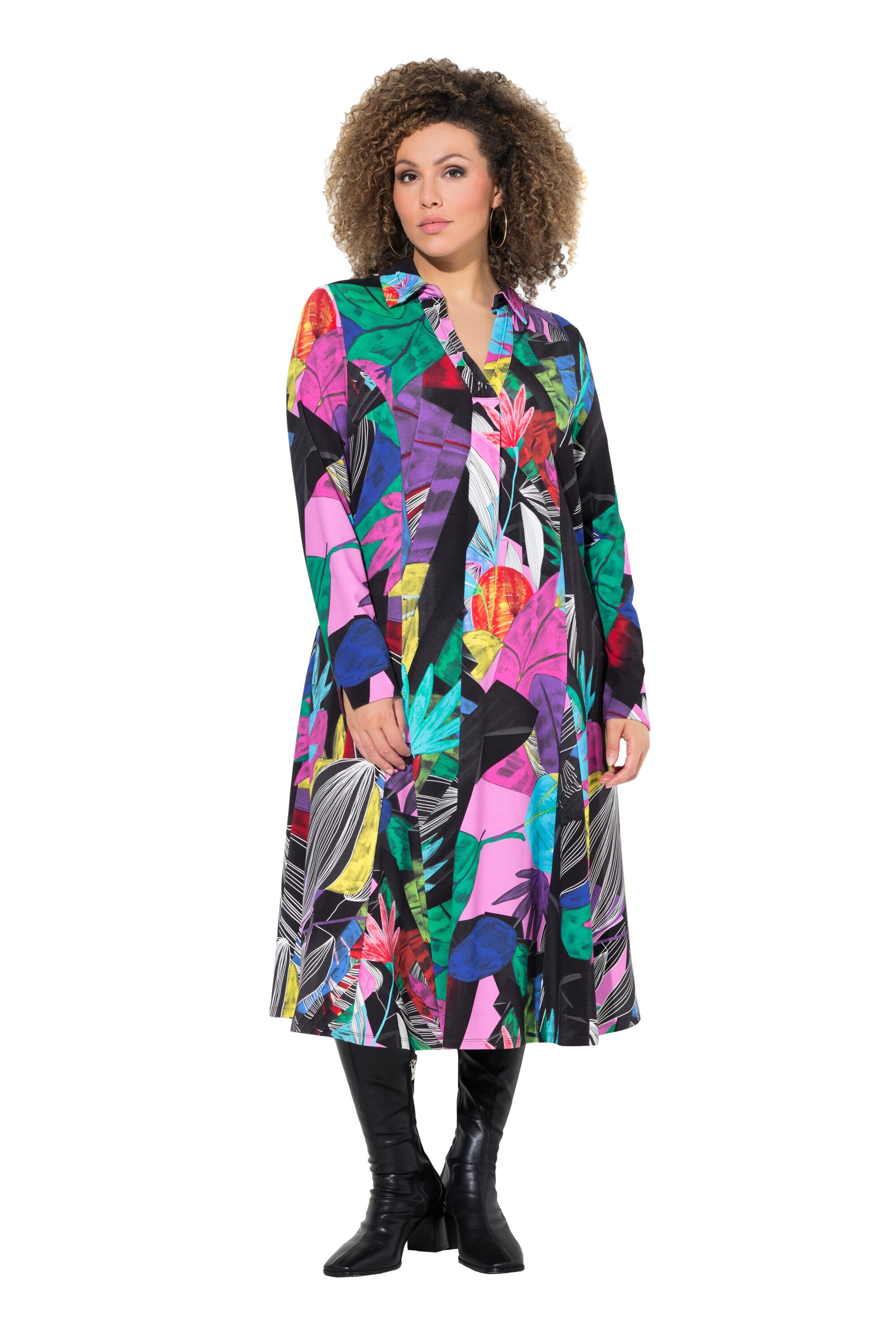 Ulla Popken Jurk in Gemengde kleuren: voorkant