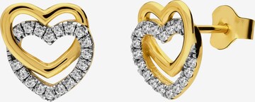 Lucardi Earrings 'Klassisch' in Gold: front