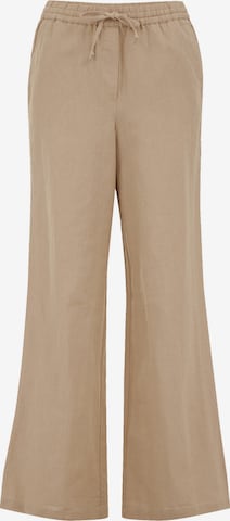 smėlio WE Fashion Plačios klešnės Kelnės: priekis