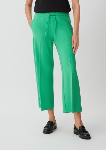 COMMA Wide leg Pantalon in Groen: voorkant