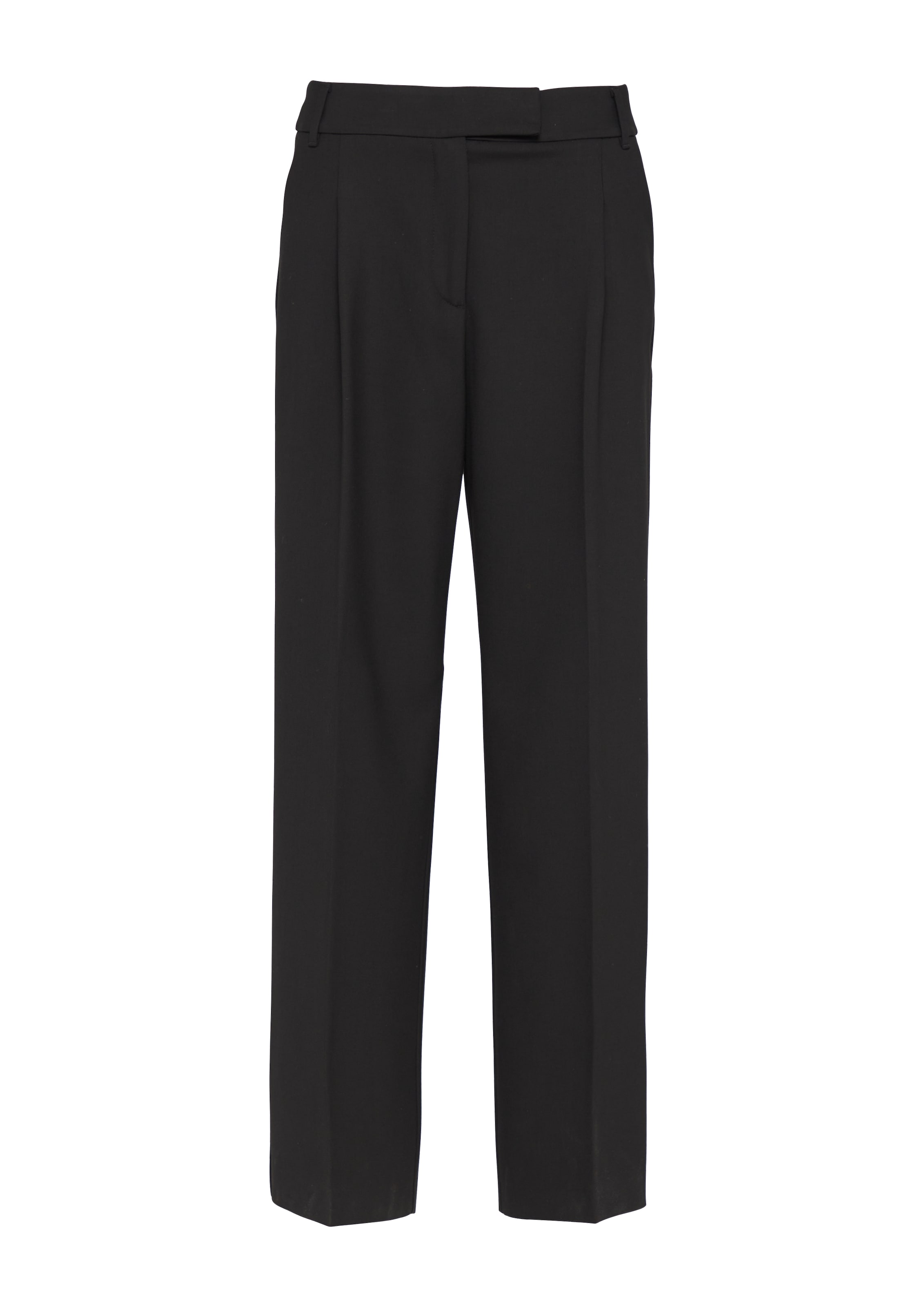 Wide Leg Pantalon à plis s.Oliver BLACK LABEL en noir : devant