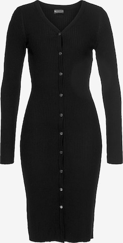 LAURA SCOTT Knitted dress in Black: front