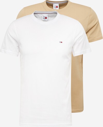 Tommy Jeans T-Shirt en sable / blanc, Vue avec produit